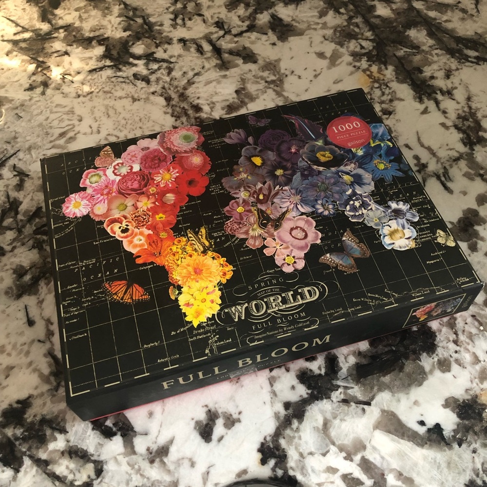 Spring Map of the World “Full Bloom” 1000-Piece Puzzle NWT - Picture 7 of 7
